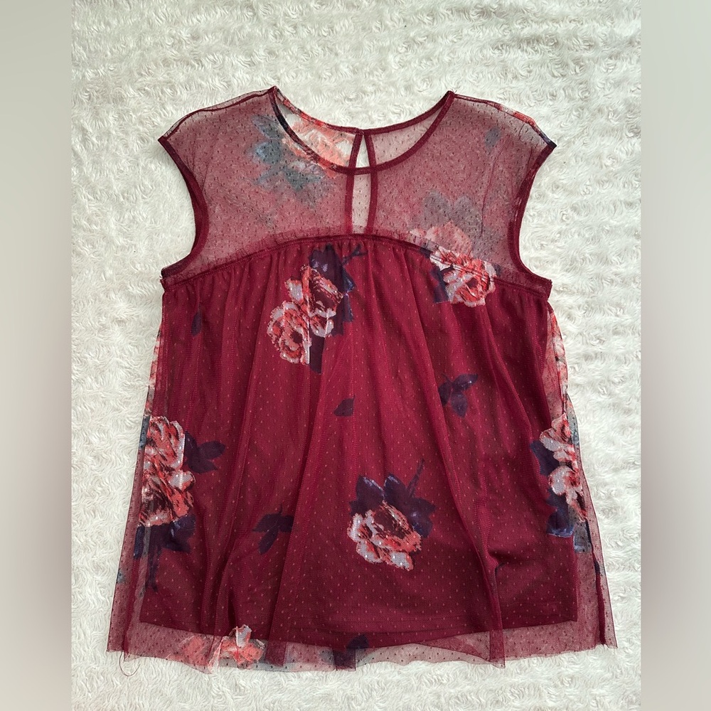 Maurice’s Floral Mesh Tank